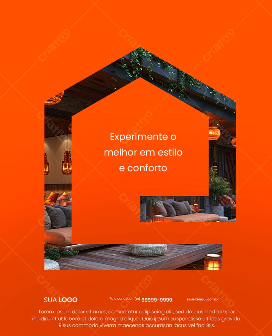 Flyer Design de Interiores PSD Editável
