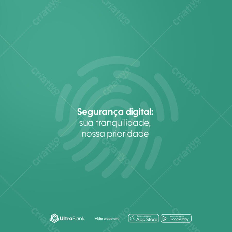 Post para Redes Sociais Segurança Digital PSD Editável