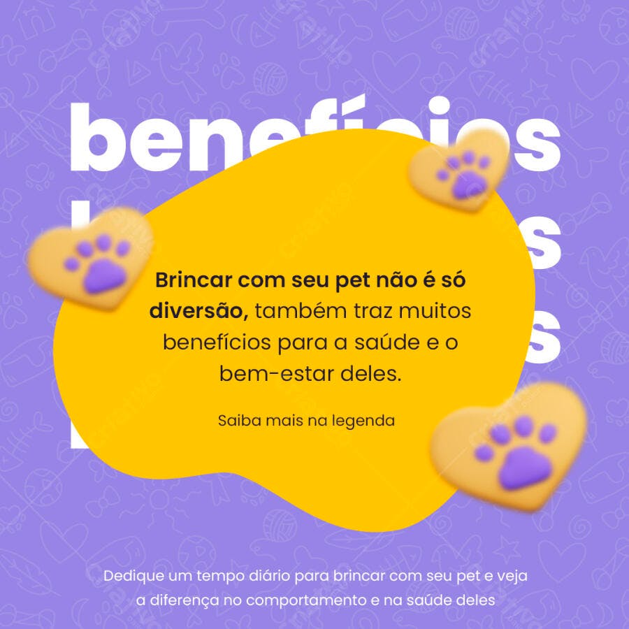 Post para Redes Sociais sobre Bem-Estar Animal PSD Editável