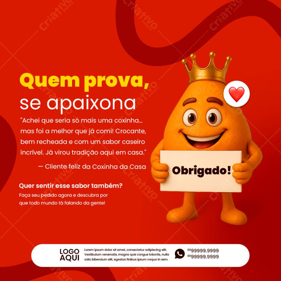 Postagem Redes Sociais Coxinha PSD Editável