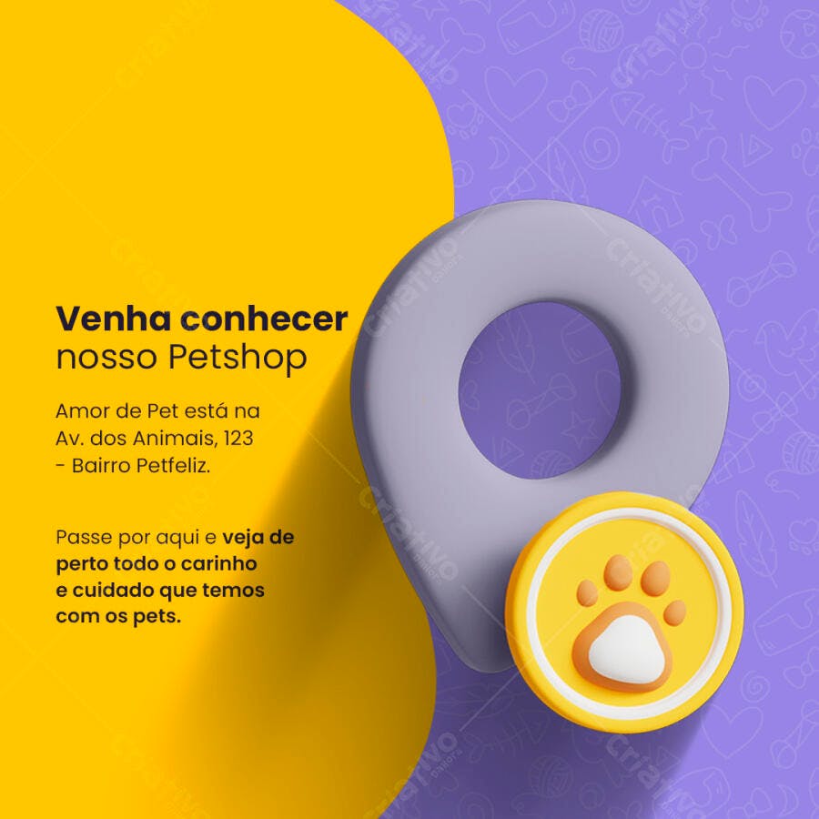 Post para Petshop PSD Editável