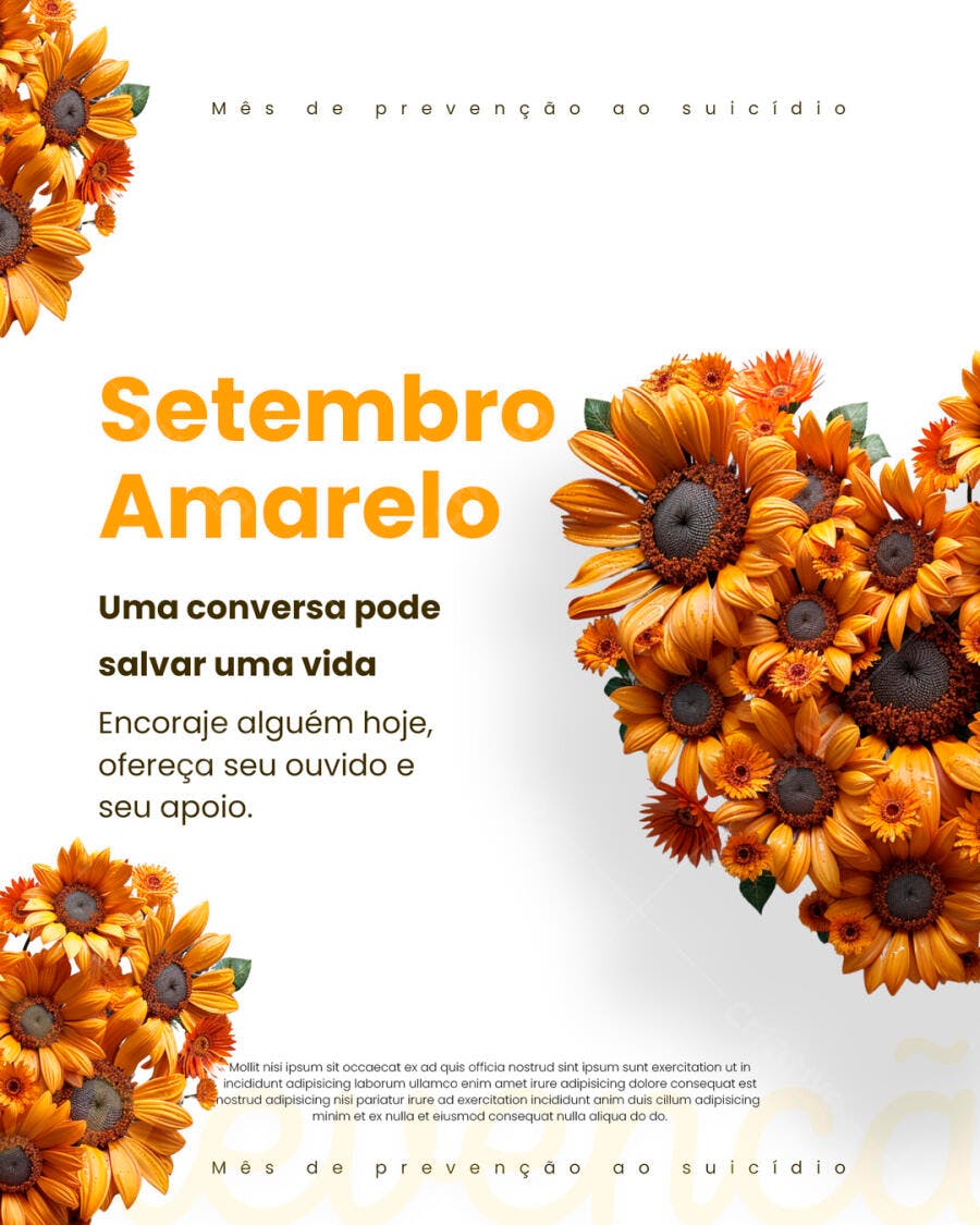 Flyer Setembro Amarelo PSD Editável