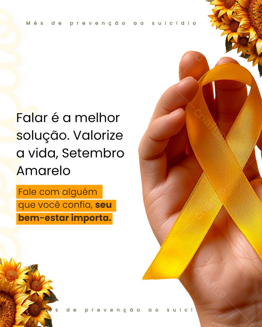 Post Setembro Amarelo PSD Editável