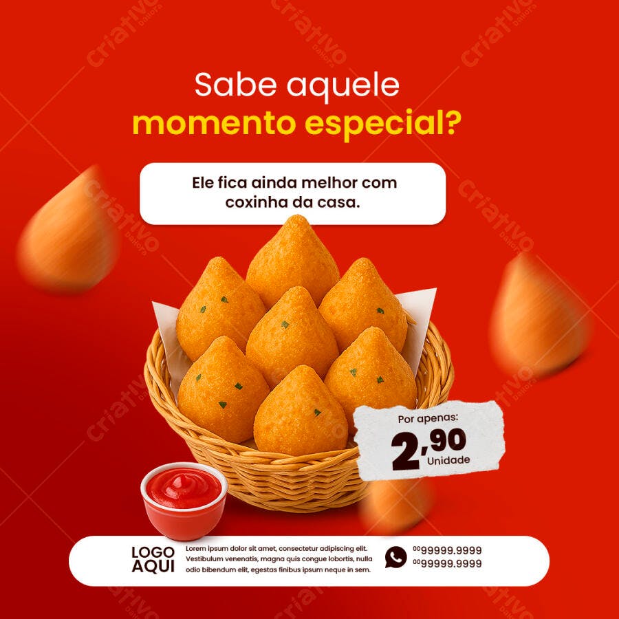 Postagem Instagram Coxinha PSD Editável
