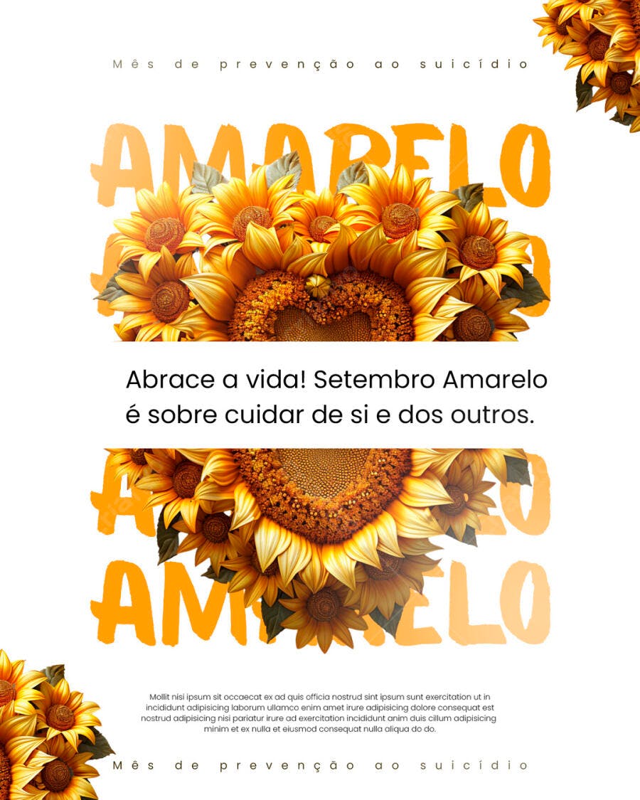 Flyer Setembro Amarelo PSD Editável