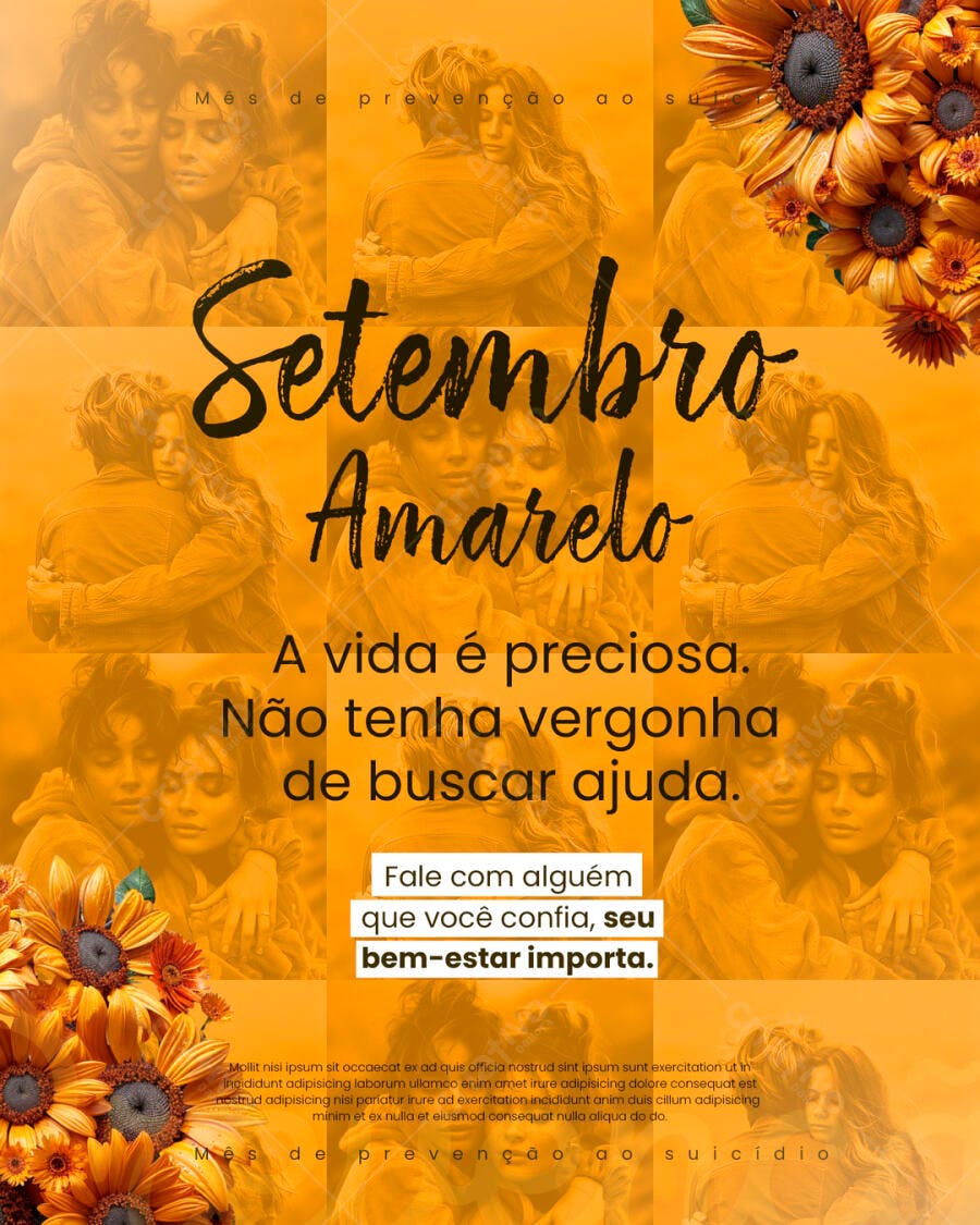 Flyer Setembro Amarelo PSD Editável