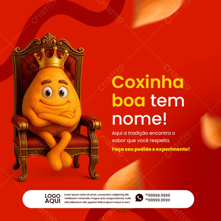Postagem para Redes Sociais Coxinha PSD Editável