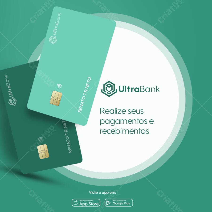 Cartão de Crédito UltraBank PSD Editável