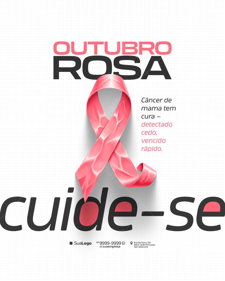 Flyer Outubro Rosa PSD Editável