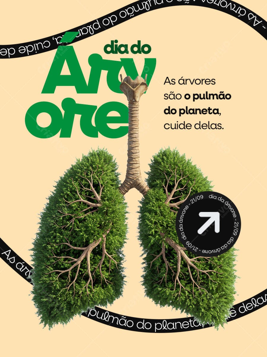 Flyer Dia da Árvore PSD Editável