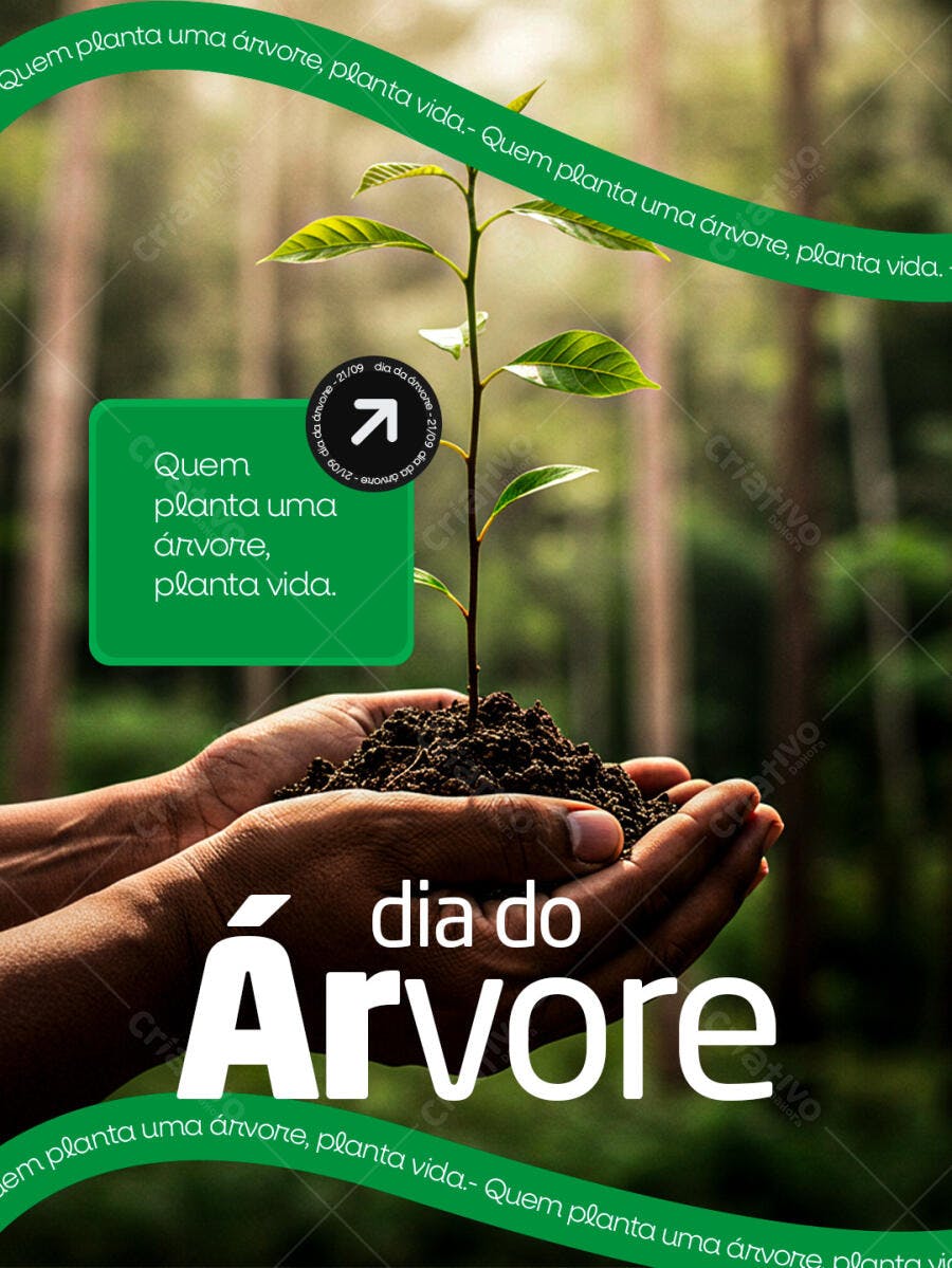 Flyer Dia da Árvore PSD Editável
