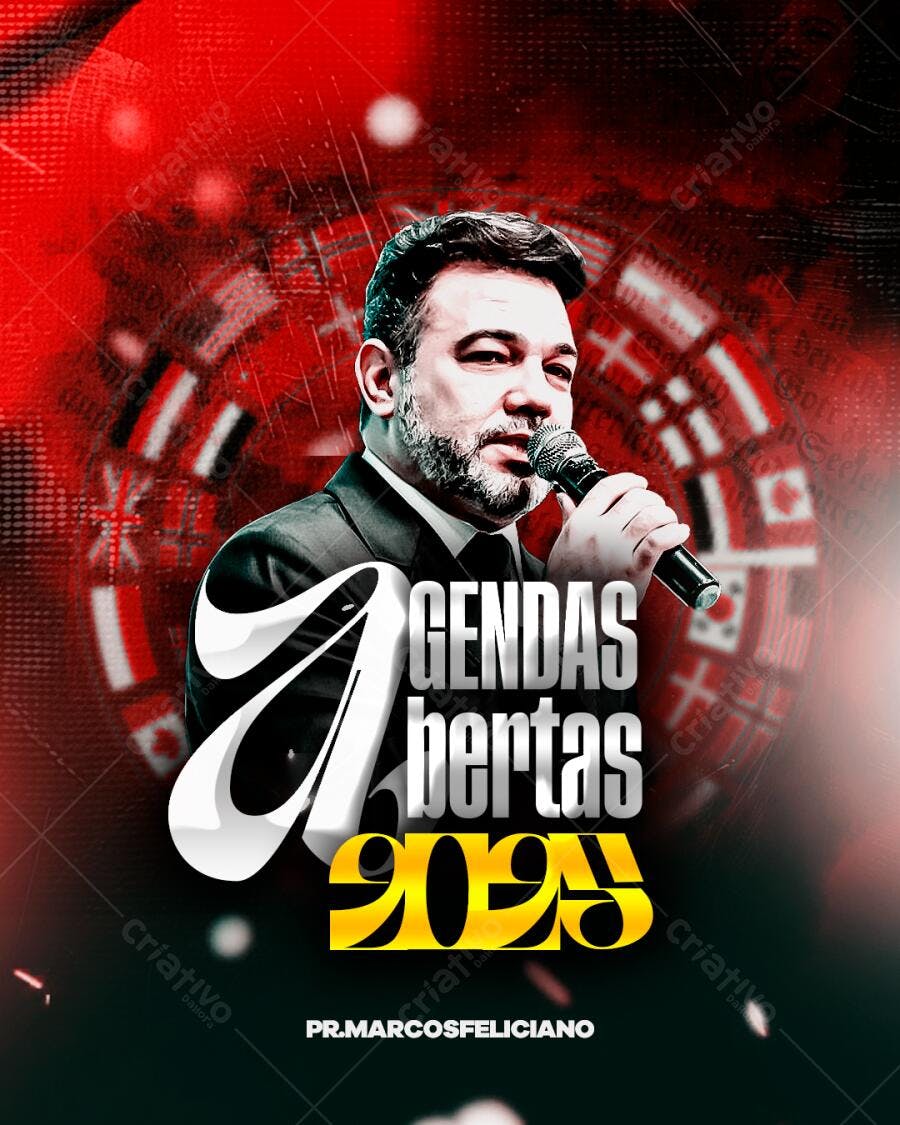 Flyer para Evento Agenda Aberta 2024 PSD Editável