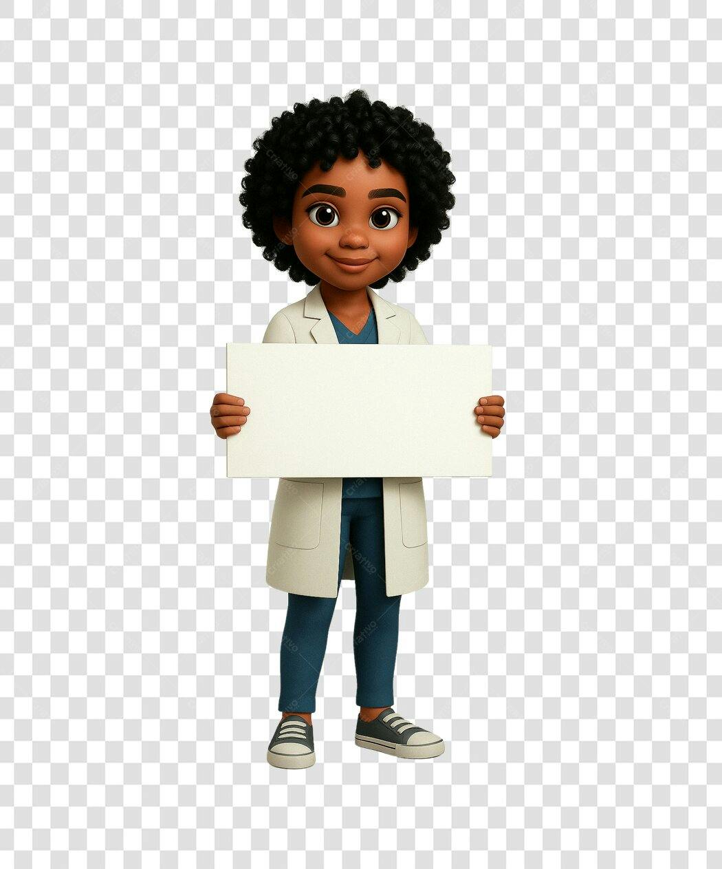 Banner médica com criança PNG com fundo transparente