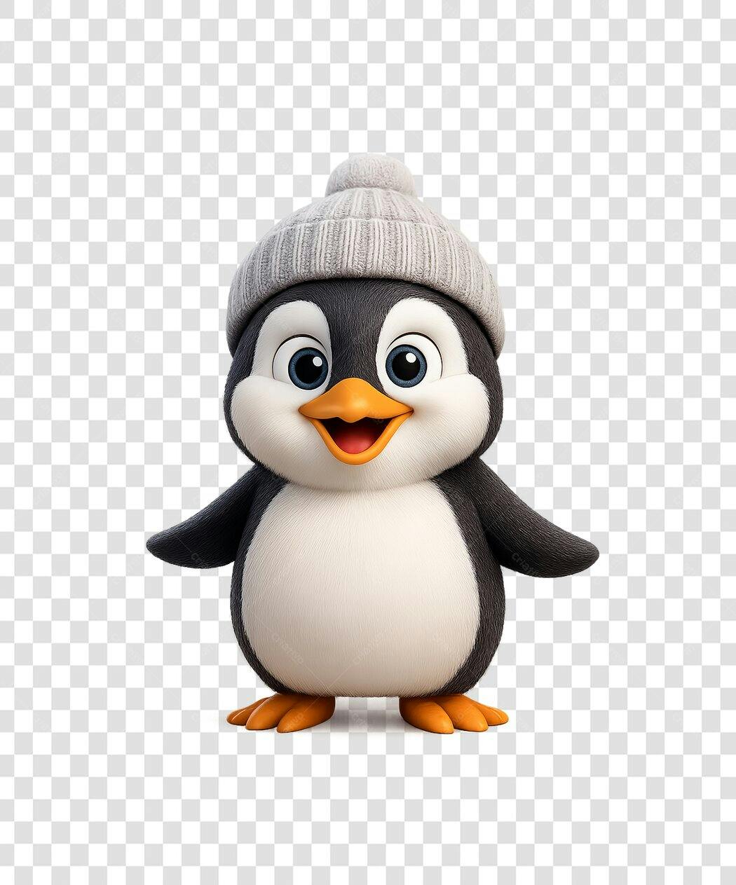 Icone Pingüim Natal PNG com fundo transparente