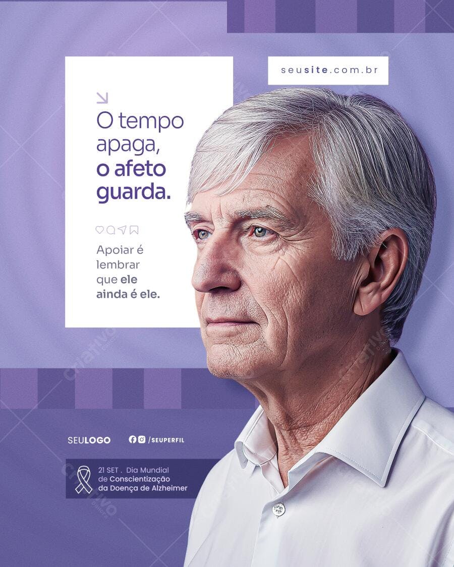 Flyer Dia Mundial Alzheimer PSD Editável
