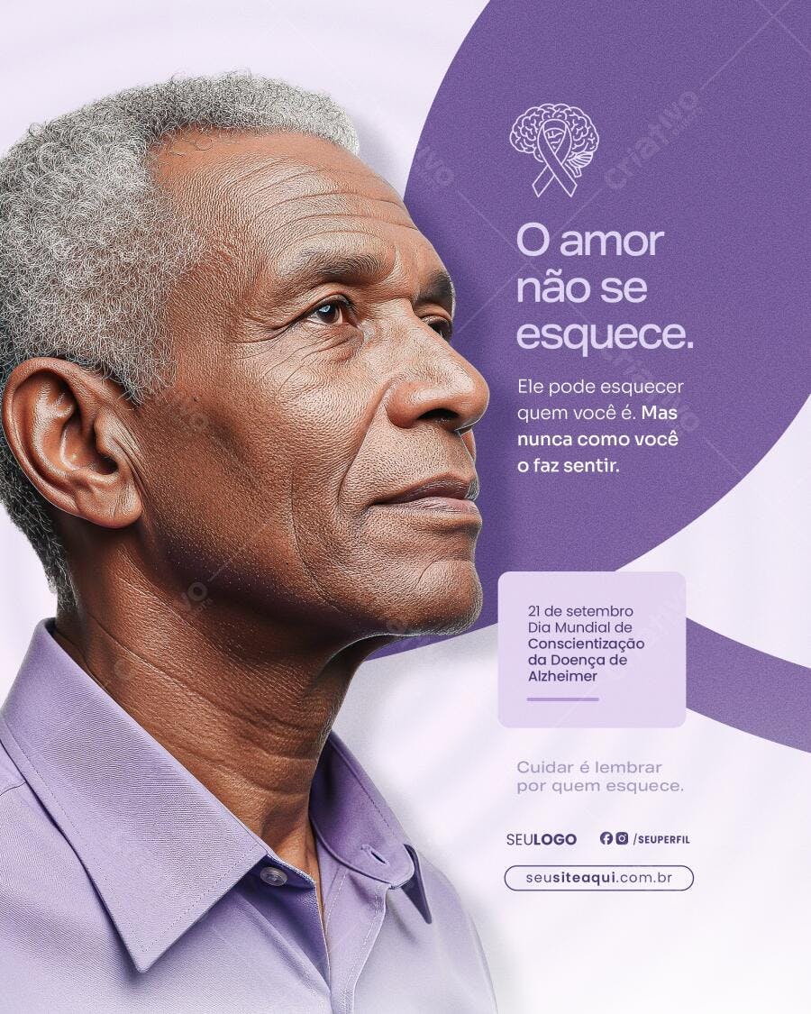 Flyer Dia Mundial Alzheimer PSD Editável