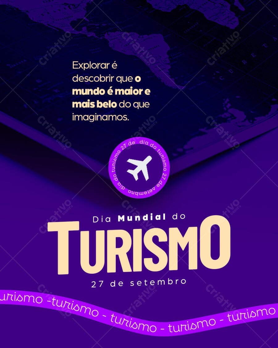 Flyer Dia Mundial do Turismo PSD Editável