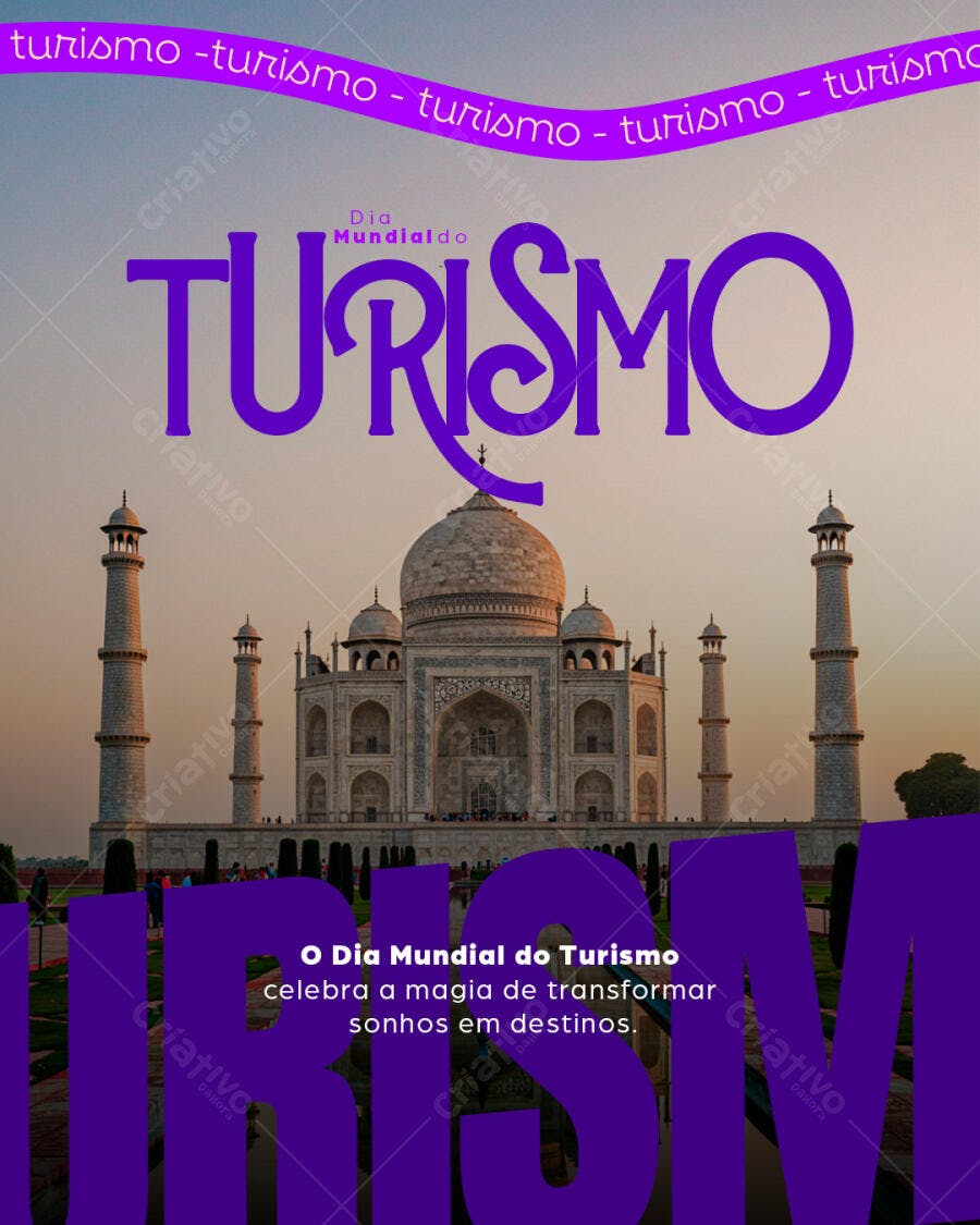 Flyer Dia Mundial do Turismo PSD Editável