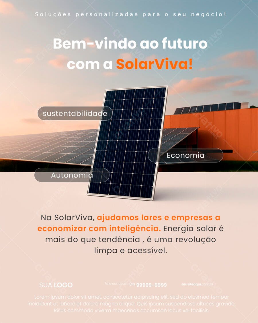 Flyer Energia Solar PSD Editável