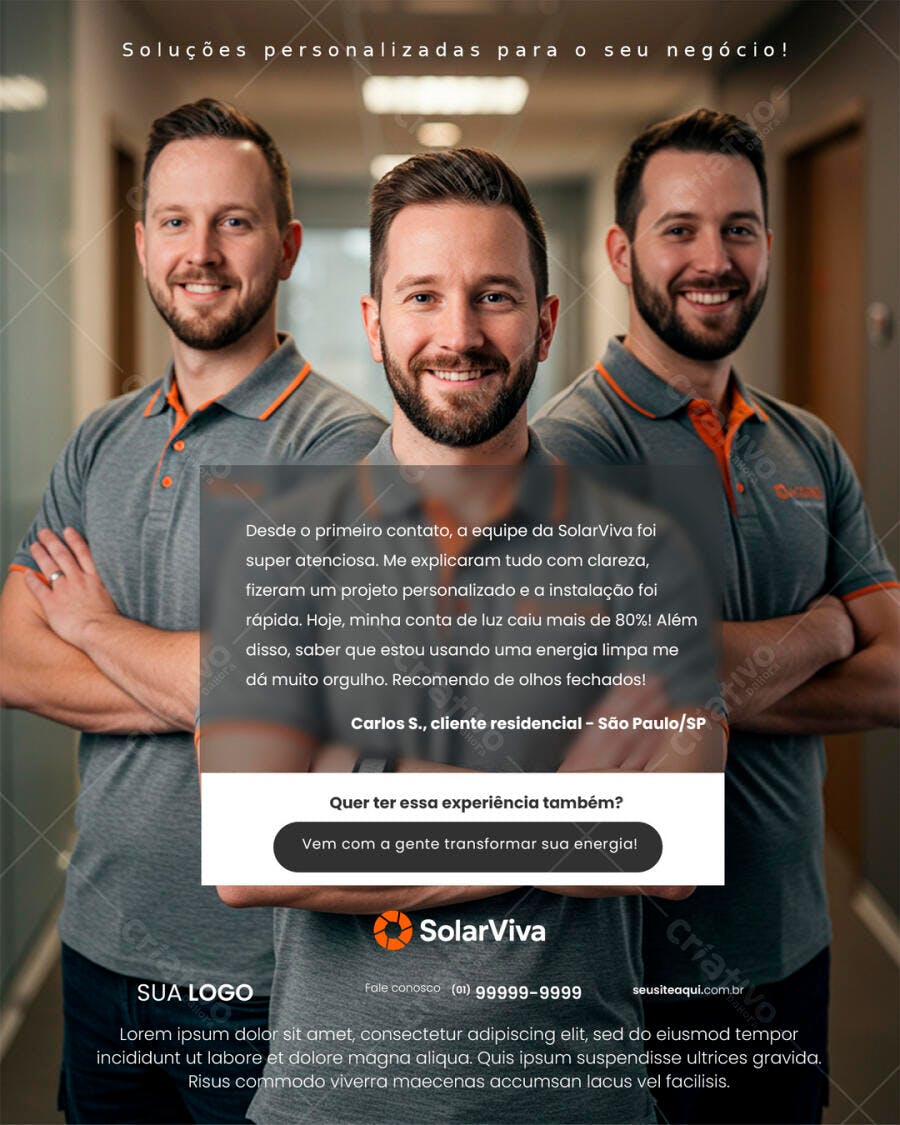 Banner Empresa de Energia Solar PSD Editável