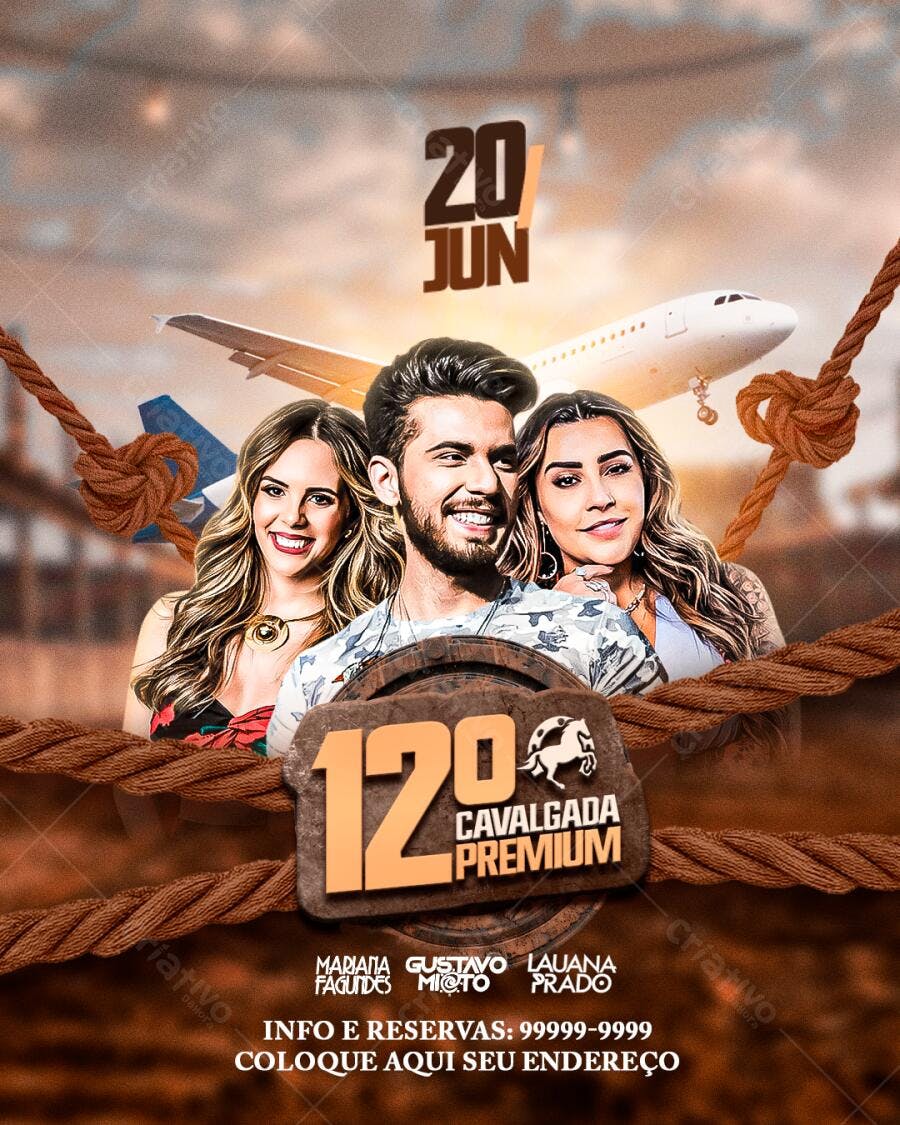 Flyer Cavalgada Premium PSD Editável