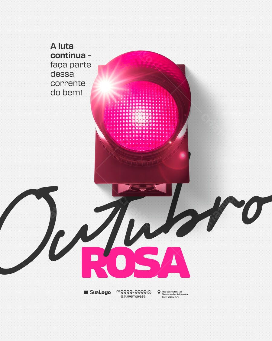 Flyer Outubro Rosa PSD Editável