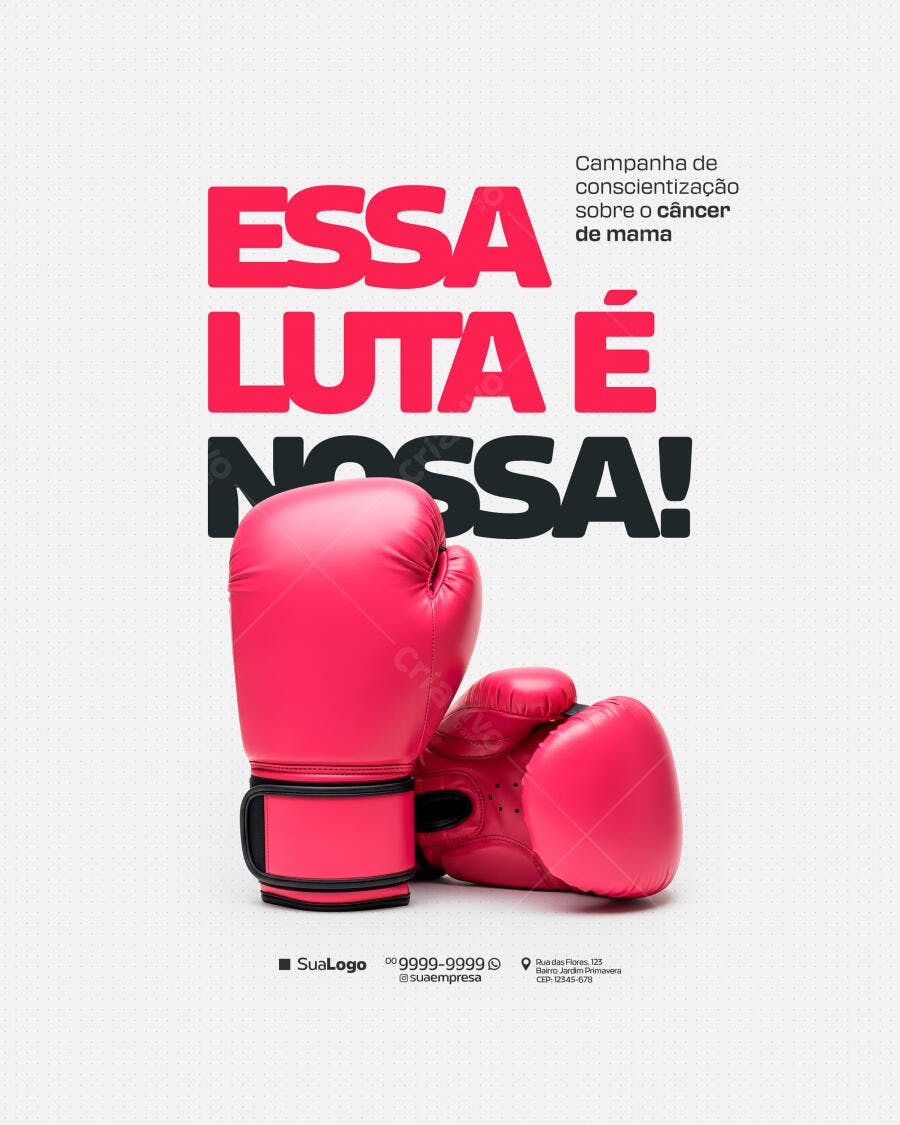 Flyer Outubro Rosa PSD Editável