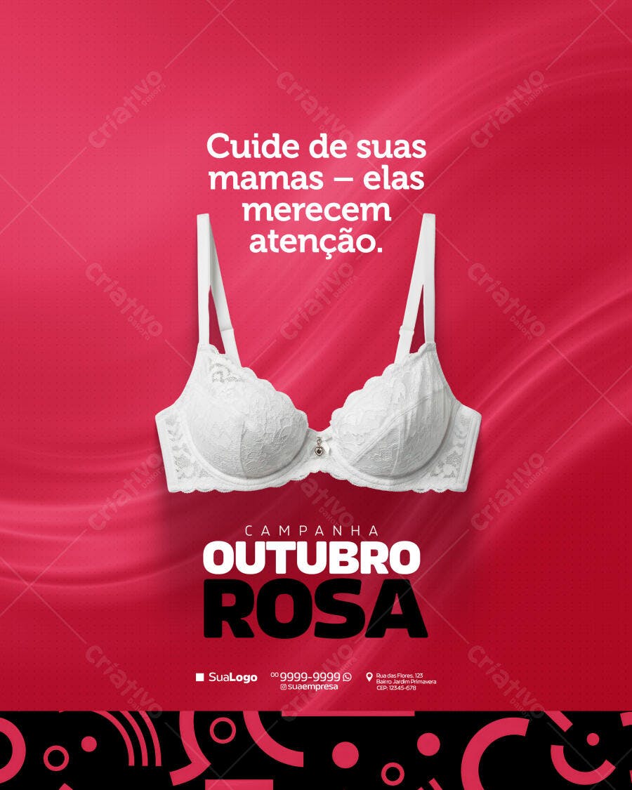 Post para Outubro Rosa PSD Editável