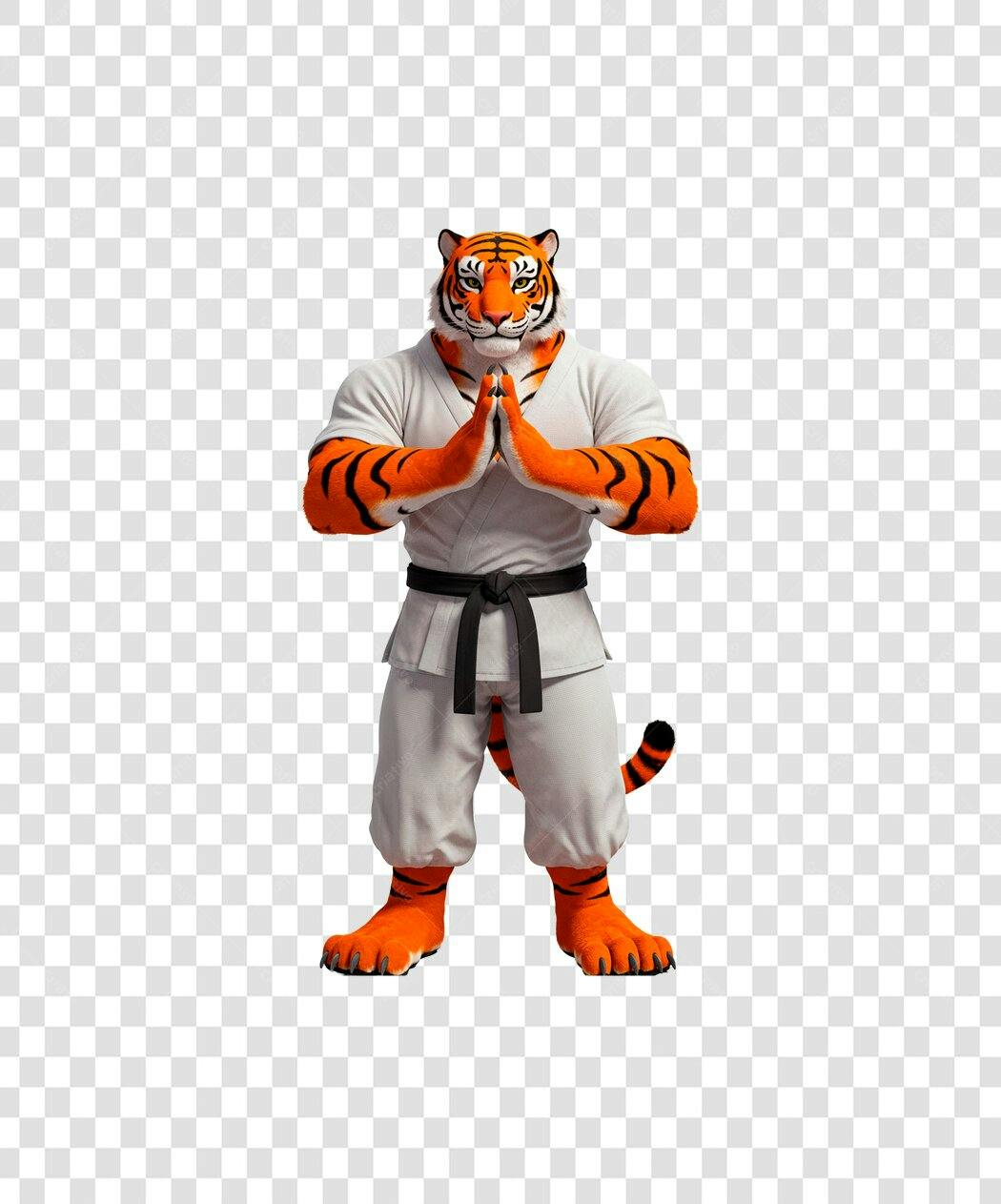 Icone Tigre Karateca PNG com fundo transparente