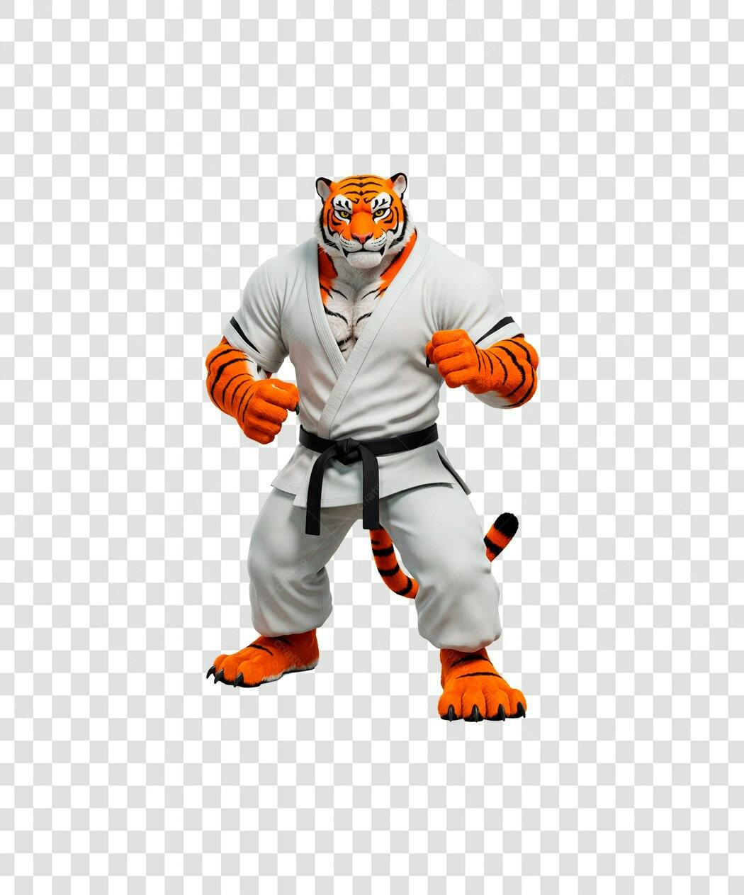 Icone Tigre Karate PNG com fundo transparente