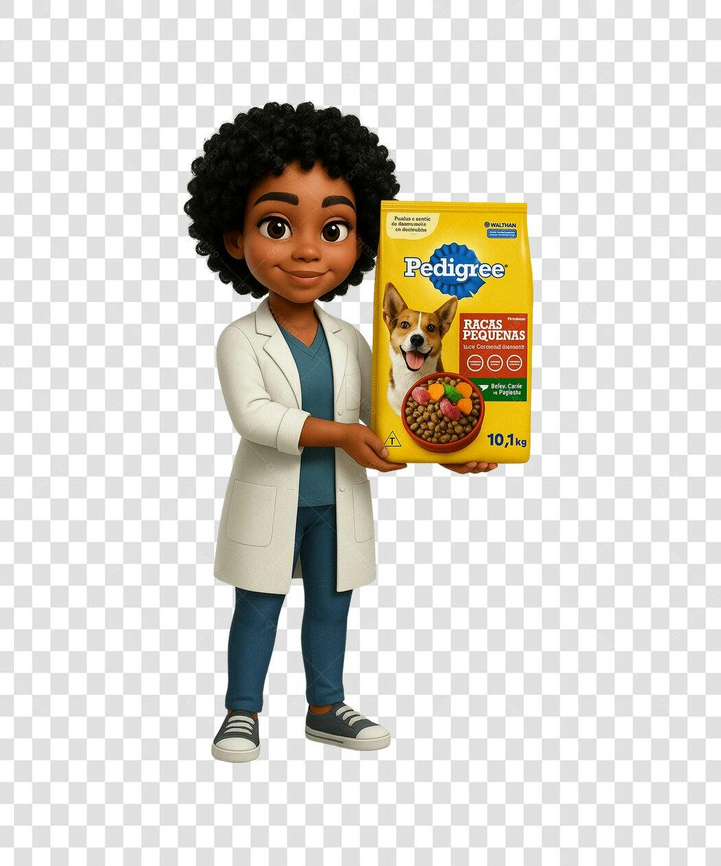 Icone Veterinária com Ração Pedigree PNG com fundo transparente