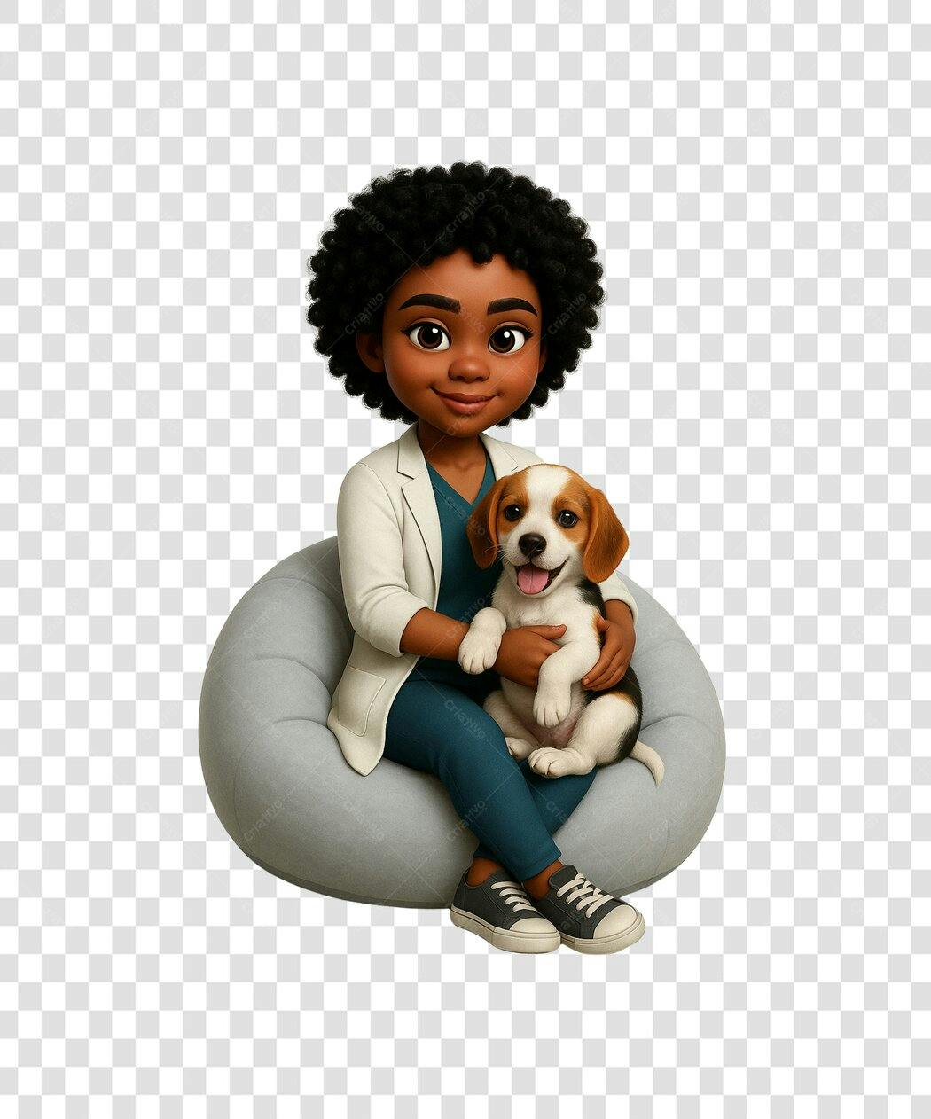 Icone Veterinária com Cachorro Beagle PNG com fundo transparente