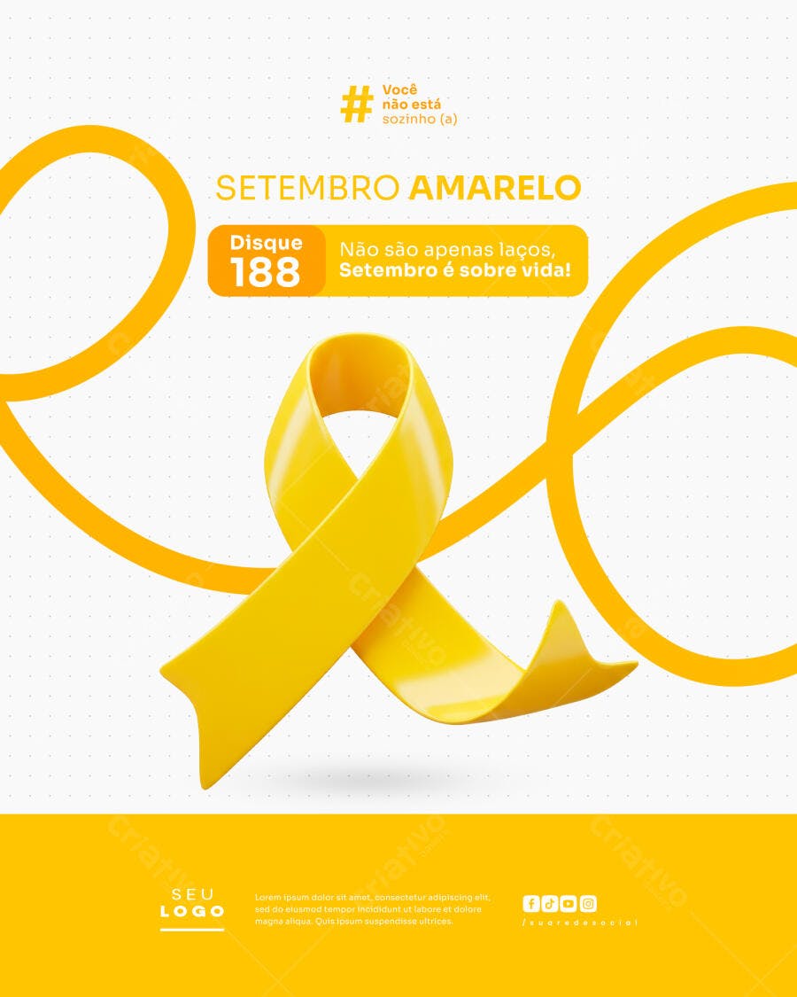 Flyer Setembro Amarelo PSD Editável