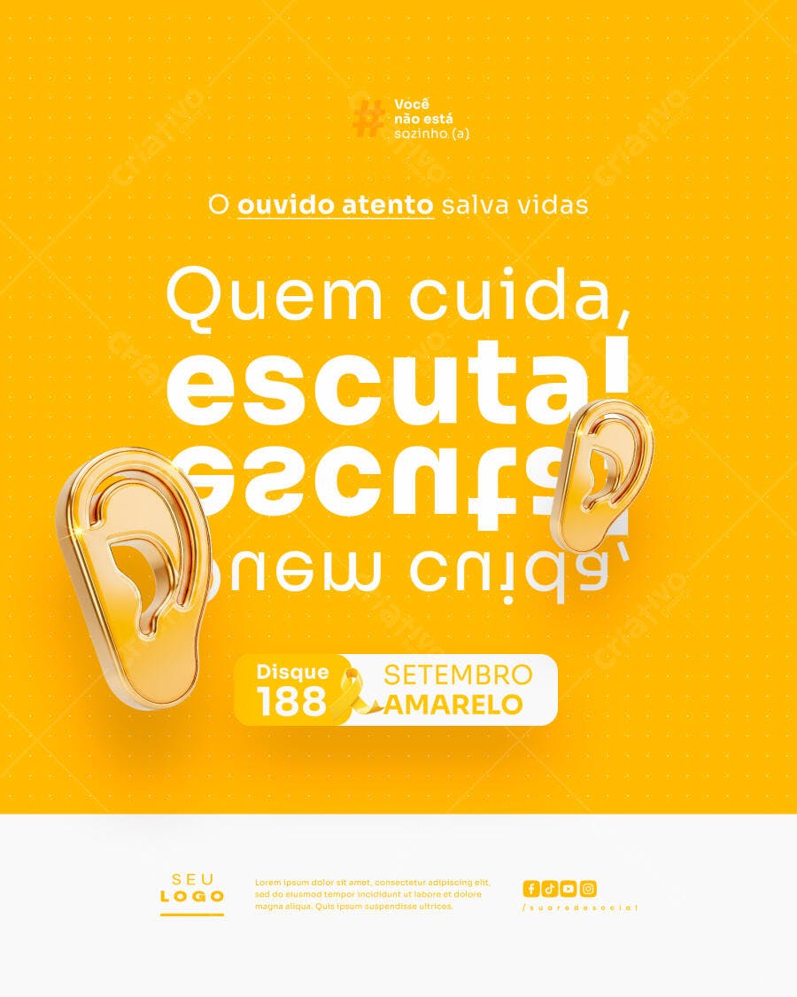 Flyer Setembro Amarelo PSD Editável