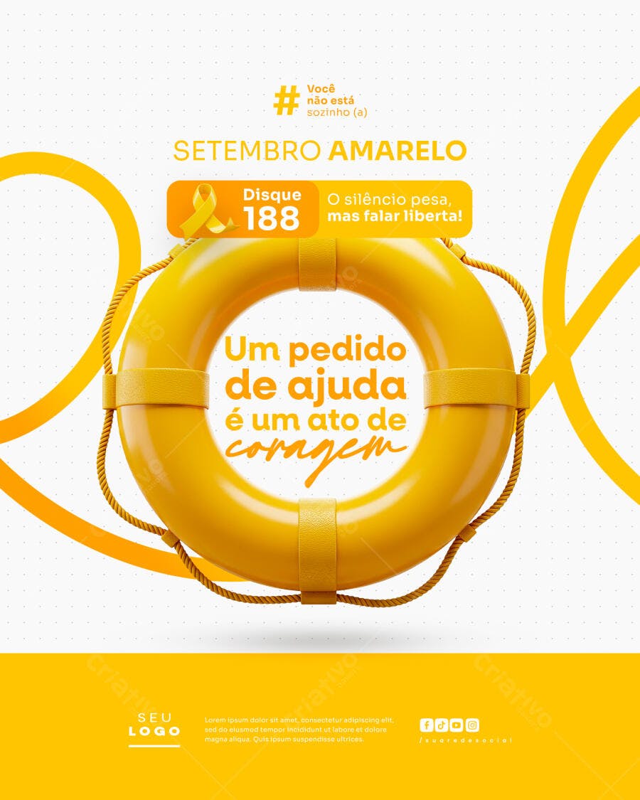 Flyer Setembro Amarelo PSD Editável