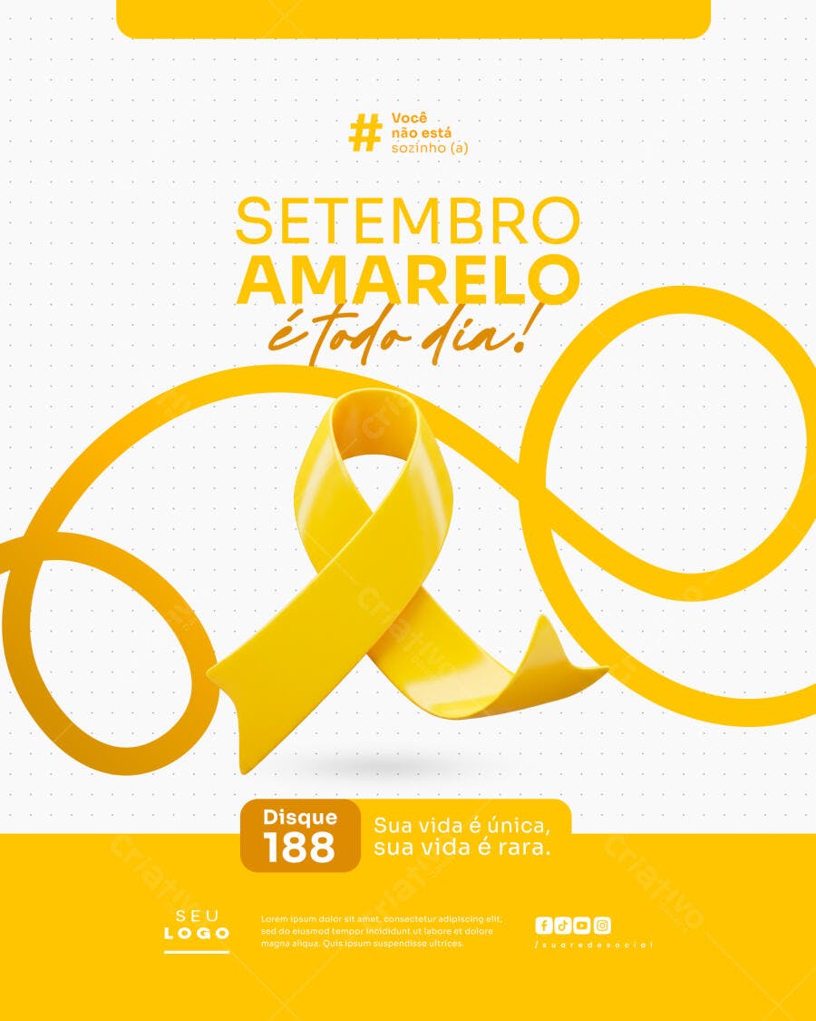 Flyer Setembro Amarelo PSD Editável