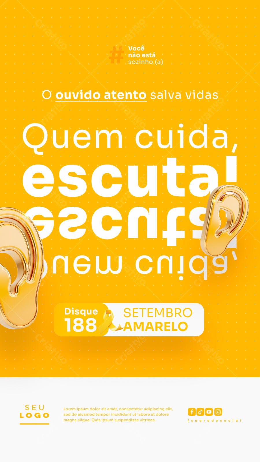 Flyer Setembro Amarelo PSD Editável