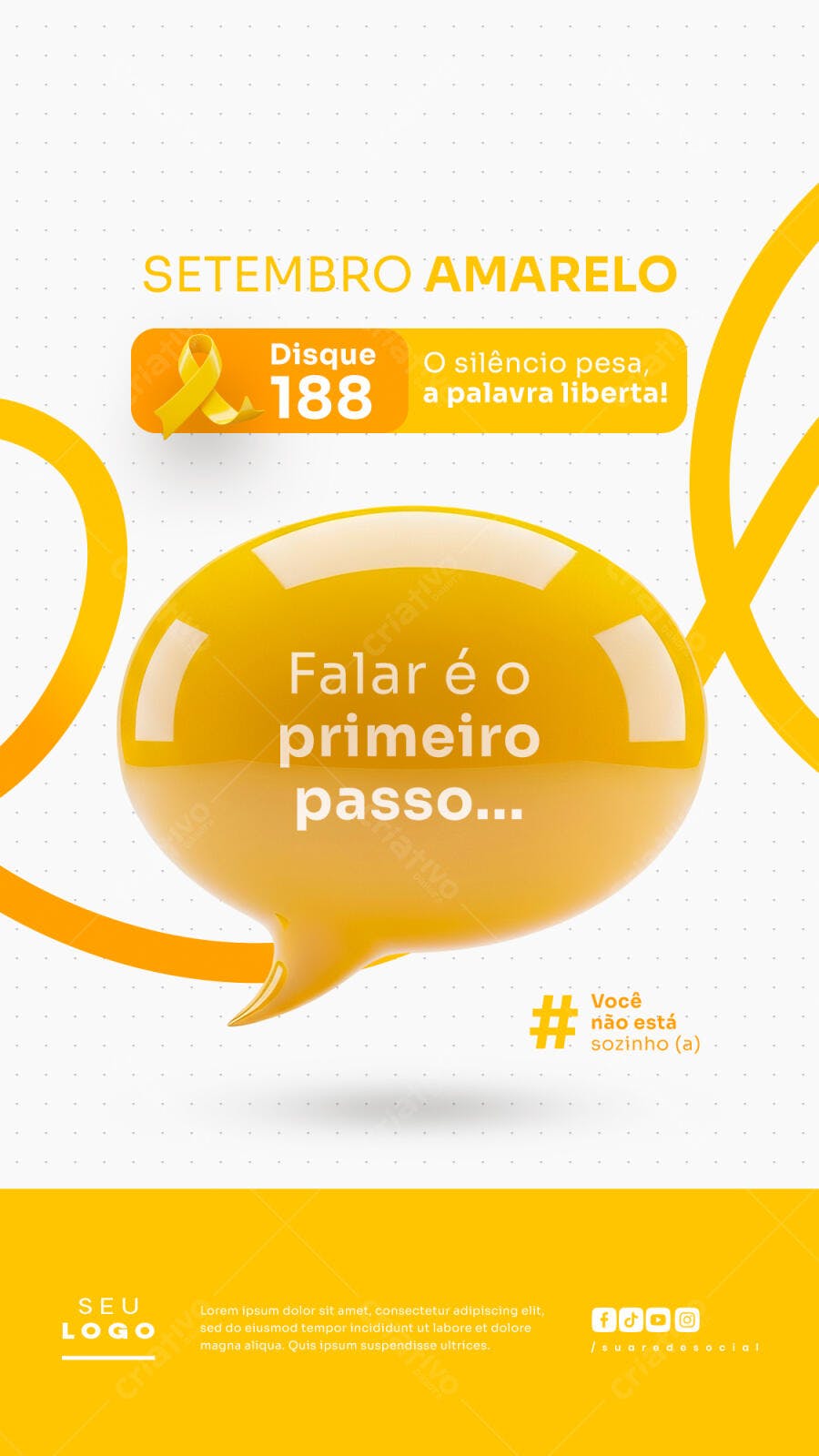 Flyer Setembro Amarelo PSD Editável