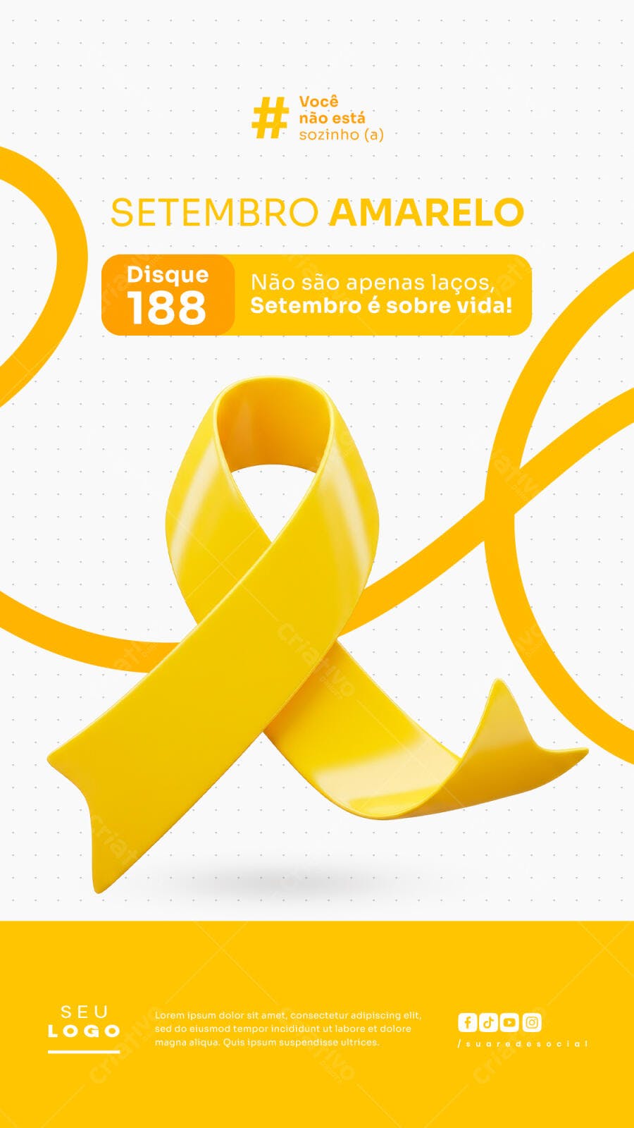 Flyer Setembro Amarelo PSD Editável