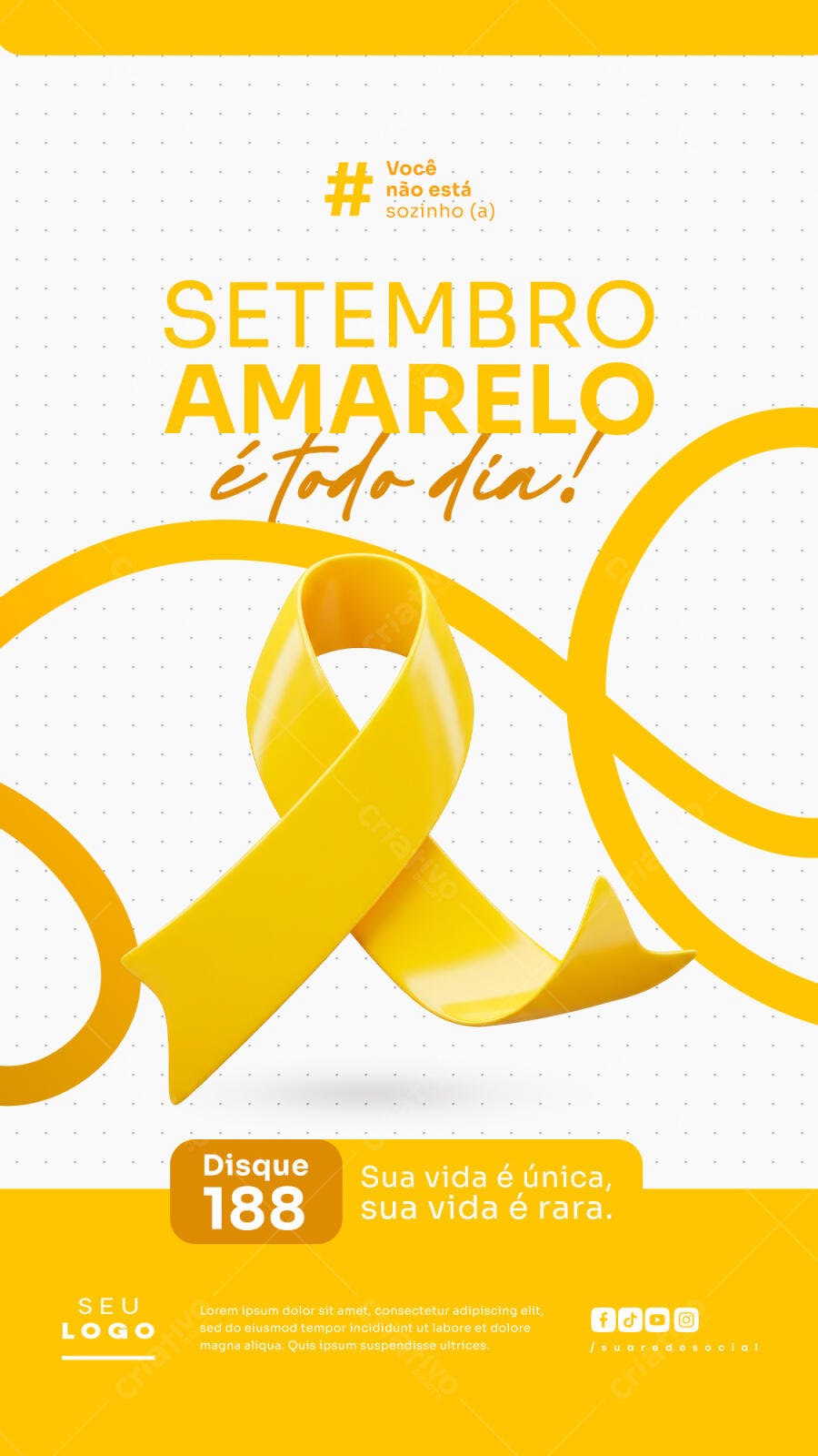 Flyer Setembro Amarelo PSD Editável