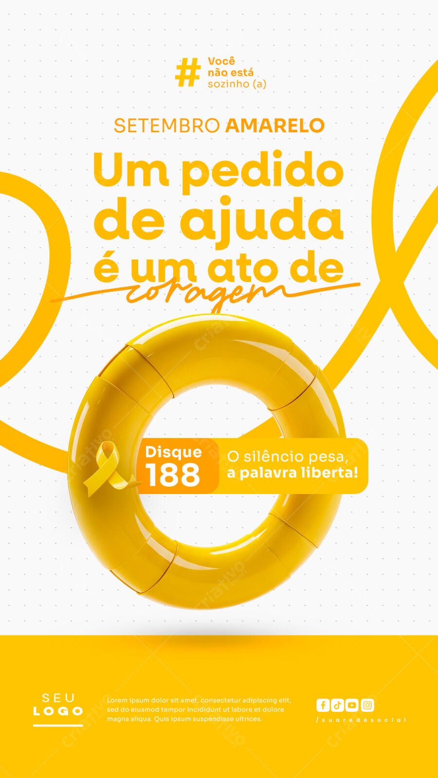 Flyer Setembro Amarelo PSD Editável