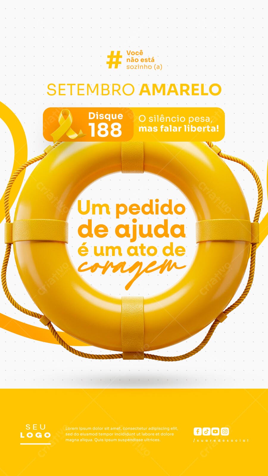 Flyer Setembro Amarelo PSD Editável