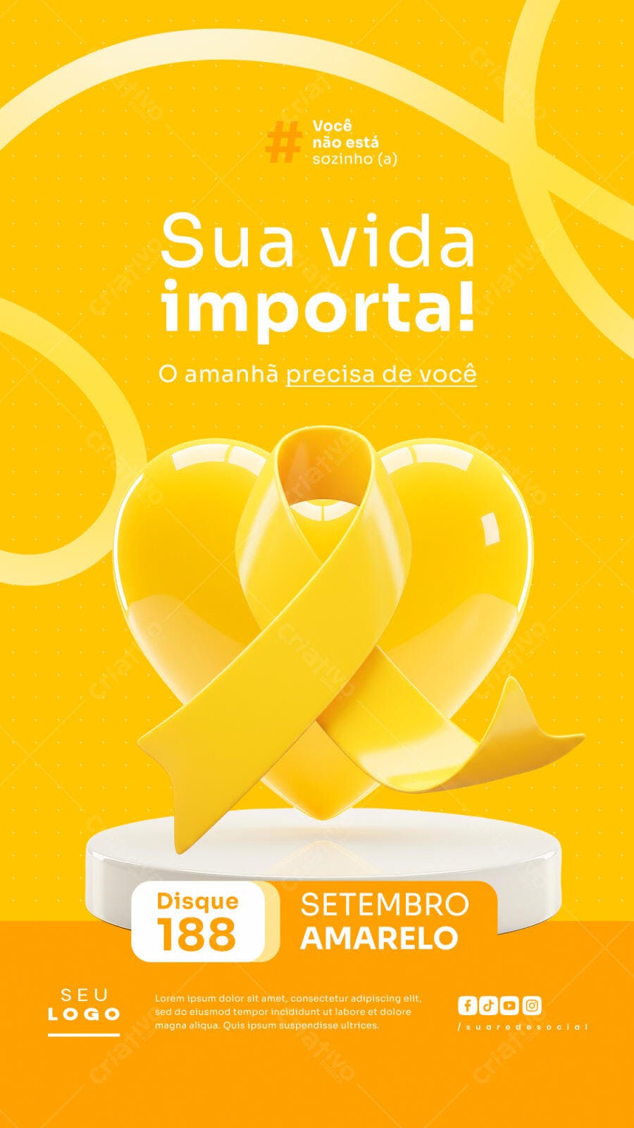 Flyer Setembro Amarelo PSD Editável