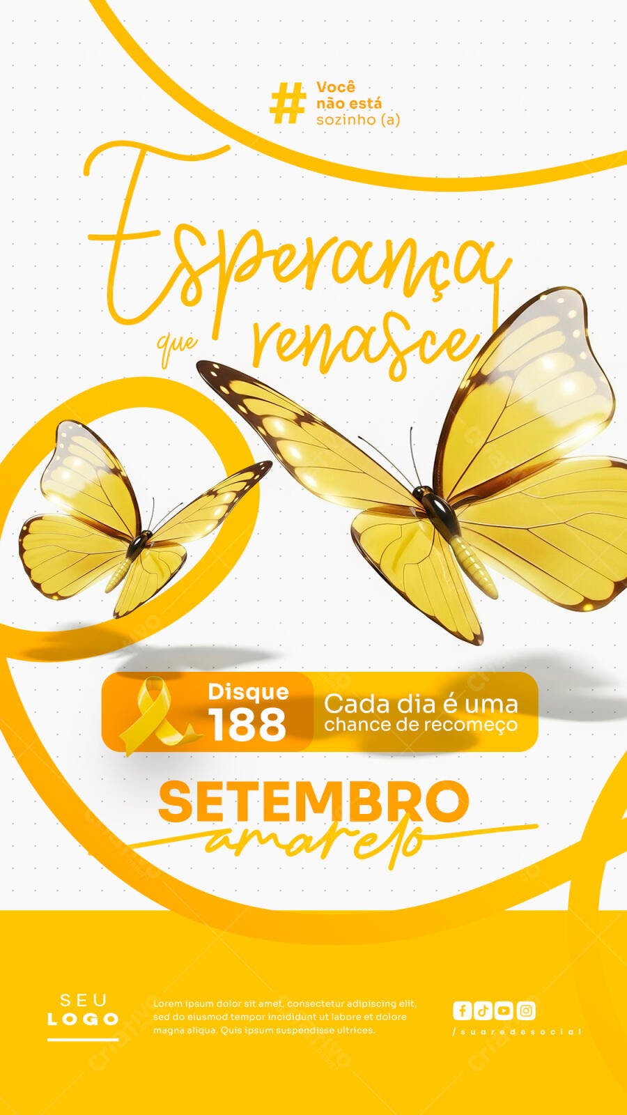 Flyer Setembro Amarelo PSD Editável