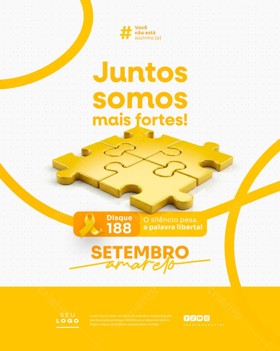 Flyer Setembro Amarelo PSD Editável