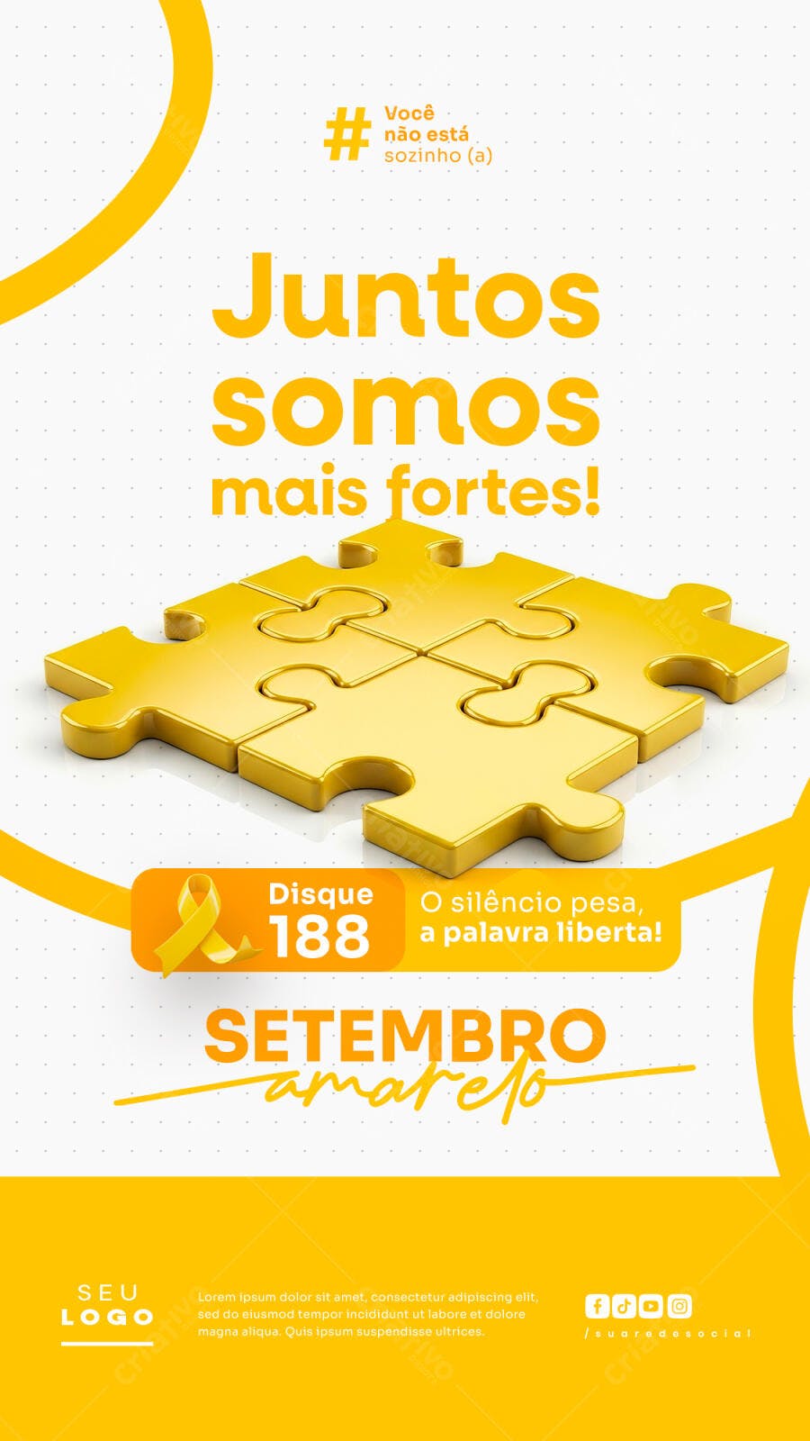 Flyer Setembro Amarelo PSD Editável