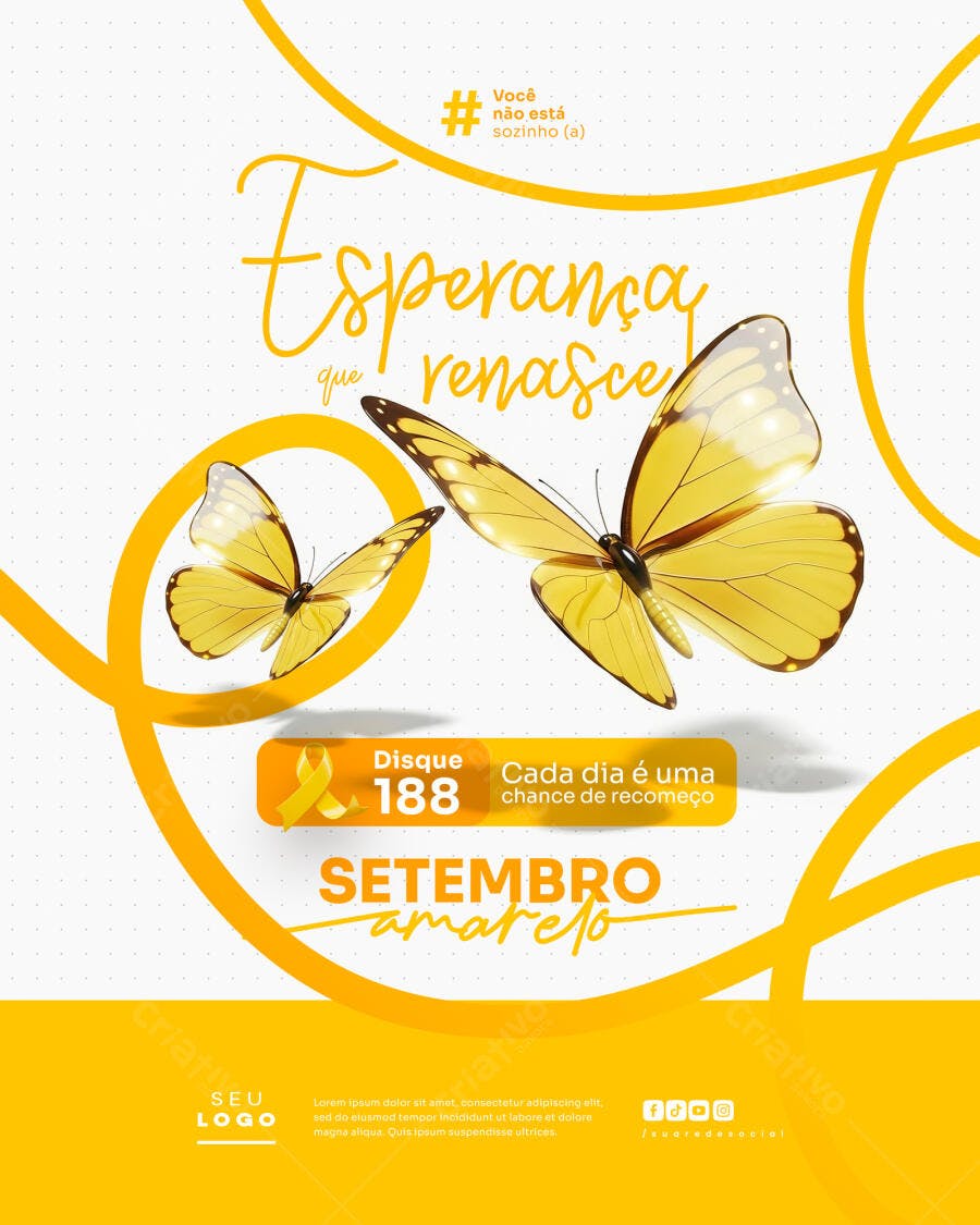 Flyer Setembro Amarelo PSD Editável