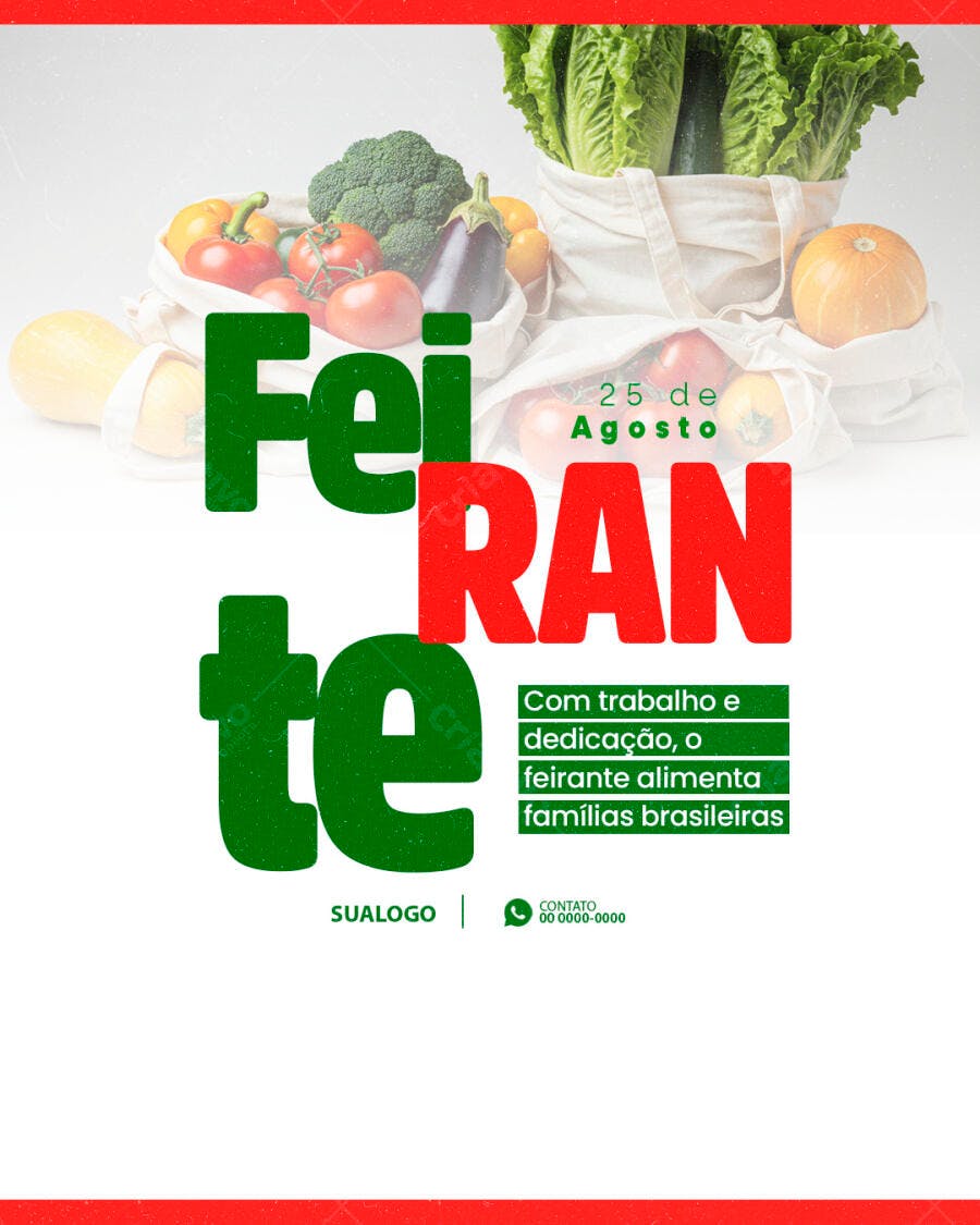 Flyer para Feira de Agricultura Familiar PSD Editável