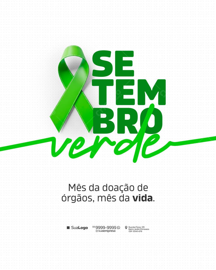Post para Setembro Verde PSD Editável