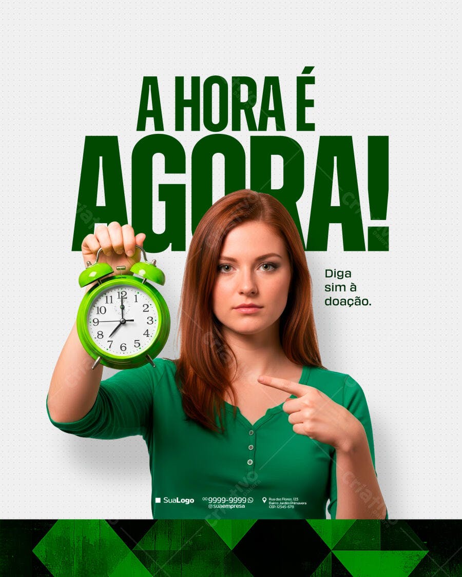 Flyer para Doação PSD Editável